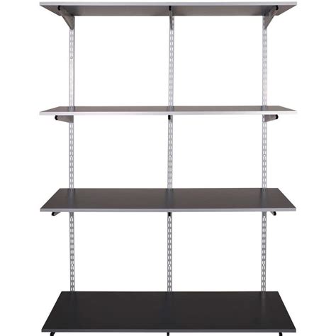 Rubbermaid Fasttrack Garage 4 Shelf 48 In X 16 In Laminate Shelving Kit With Rail 1937613