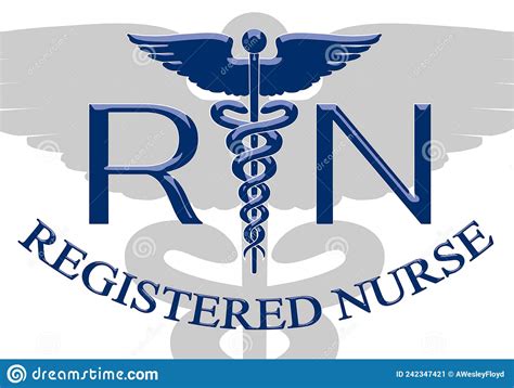 Registered Nurse Graphic Emblem D Stock Vector Illustration Of