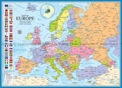 Europakarta 1000 Bitar Pussel Eurographics 6000 0789 628136607896