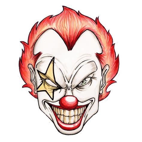 Deranged Twisted Psychotic Lunatic Clown 🤡 Scary Clown Drawing