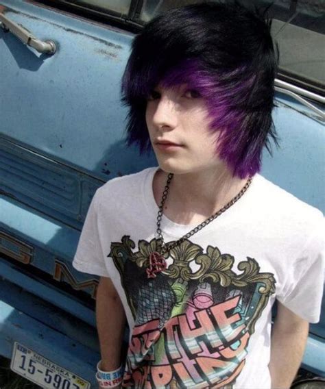 Black And Purple Emo Hairstyles For Guys Emo Hairstyles For Guys Emo