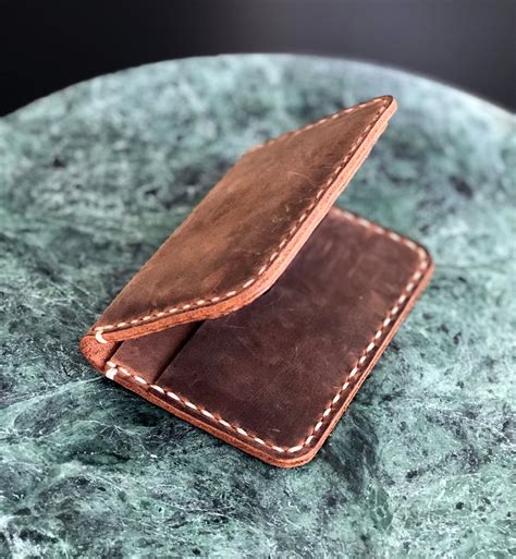 Personalized Leather Wallet Minimalist Leather Wallet Leather Bifold