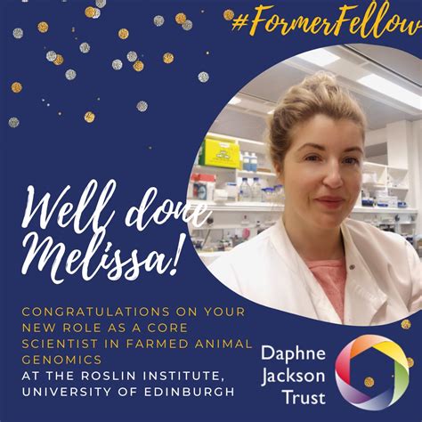 Daphne Jackson Trust On Twitter Congratulations On Your New Role Dr MelissaMarr Melissa