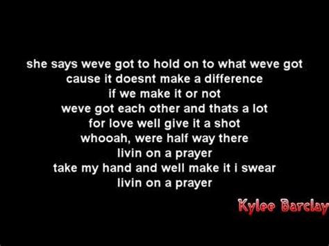 Maybe you would like to learn more about one of these? Bon Jovi Livin On A Prayer Song Lyrics - YouTube