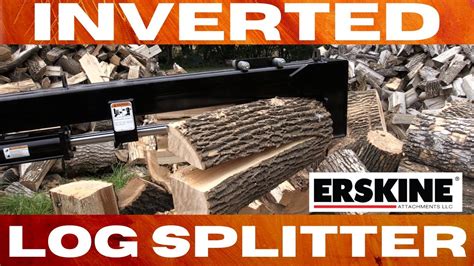 Inverted Log Splitter For Skid Steer In Action Youtube