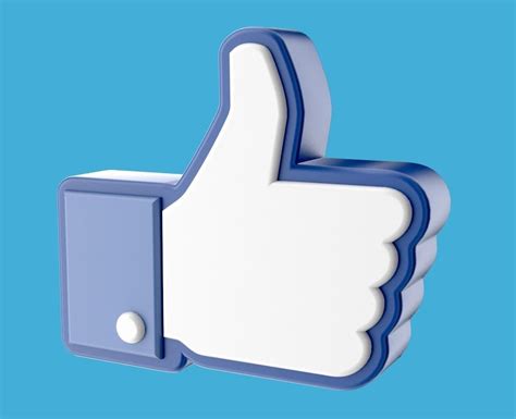 Facebook Like Thumb Up Hand Icon 3d Pictogram Cgtrader