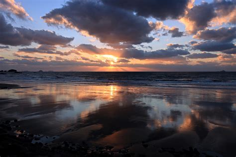 Kostenlose Foto Unyeo Beach Of Korea Strand Sonnenuntergang Himmel