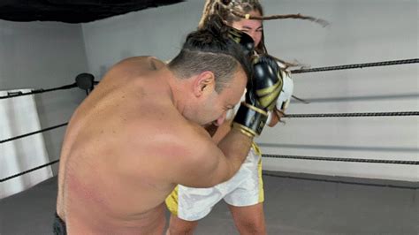 Mw1574 Fiesty Feminista Vs Carlos Topless Boxing Domination Mutiny
