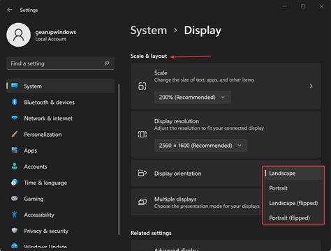 How To Change Screen Orientation In Windows 11 Gear Up Windows