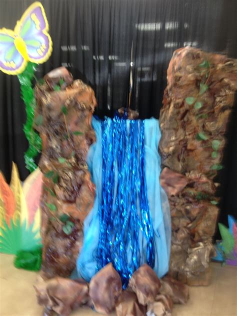 Vbs Waterfall For Gods Creation Theme Made From Boxes Paper Mâché And