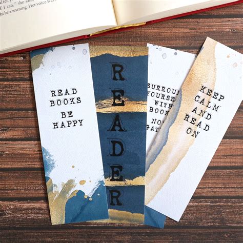 Printable Bookmark Set With Bookish Quotes Digital Pdf Etsy