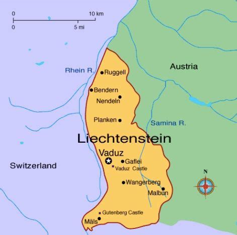 Principality of Liechtenstein Capital - Vaduz | Map, Liechtenstein ...