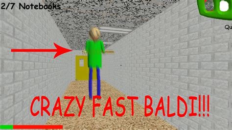 Crazy Fast Baldi Baldi Is Now A Chainsaw Baldis Basics Youtube