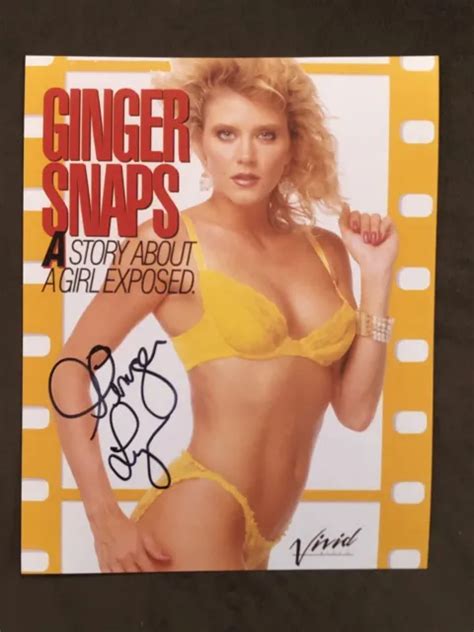 GINGER LYNN ADULT STAR Hand SIGNED 8X10 PHOTO AUTOGRAPH Sexy Vivid Rare