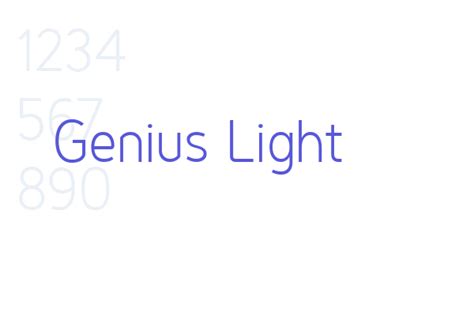 Genius Light Font Free Download
