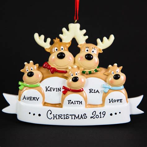 Moose Personalized Ornament - Moose Ornament - Personalized Christmas Ornament With Custom Names ...