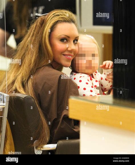 Michelle Heaton Holds Her Daughter Faith As She Has New Hair Extensions