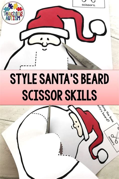 Santa Beard Cutting Activity Free Printable Printable Word Searches