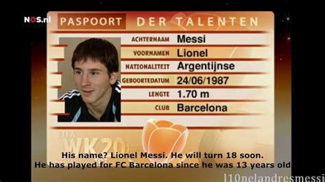 Leo Messi 17 Year Old Rare Interview Youtube