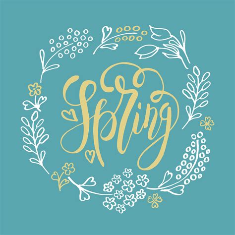 Spring Lettering Calligraphy By Alps View Art On Creative Market