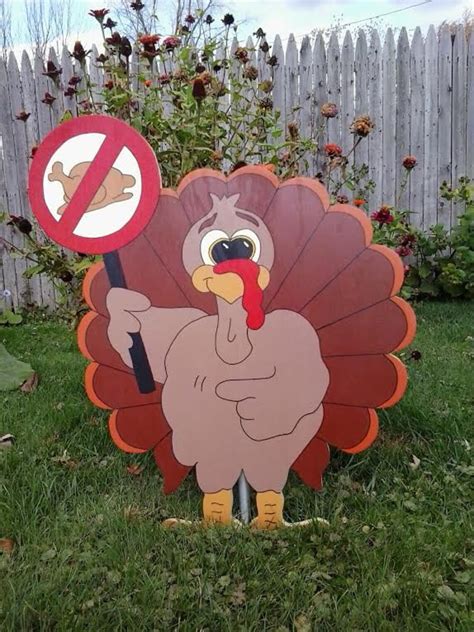 Thanksgiving Day Turkey Outdoor Wood Yard Art Lawn Decoration Etsy