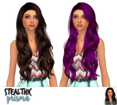 Stealthic Captivated Prisma And Vapor Hair Edit At Nessa Sims Sims 4