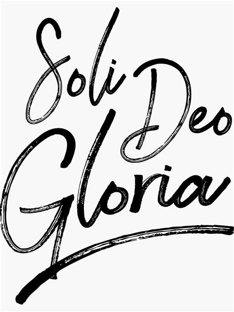 Soli Deo Gloria By Useleitura Sticker For Sale By Davidasoliveira