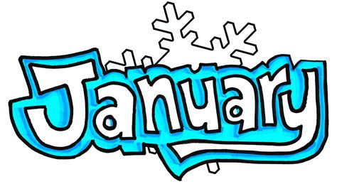 January Calendar Clipart Printable Word Searches