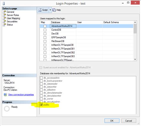 The Public Database Role In Sql Server Sqlnethub