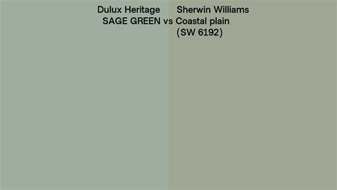 Dulux Heritage Sage Green Vs Sherwin Williams Coastal Plain Sw