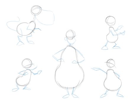 This cute gal starts out with a simple oval for a head. How to Draw a Cartoon Body on Behance