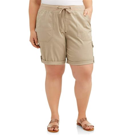 Terra And Sky Womens Plus Size Cargo Shorts