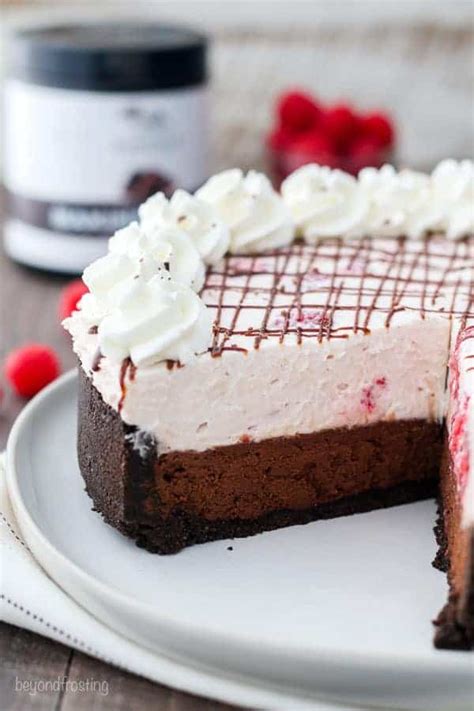 Get your chocolate fix with this triple chocolate mousse cheesecake that will wow the crowd for any for the mousse: No-Bake Raspberry Chocolate Mousse Cake - Beyond Frosting