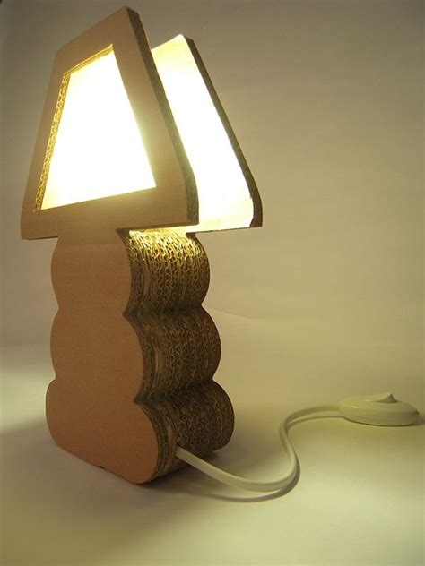 Handmade Cardboard Lamp From Recycled Cardboard Boxes On Behance