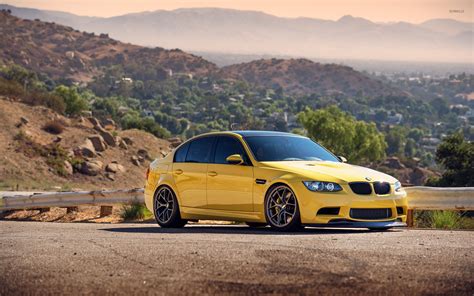 Yellow Bmw M3 Side View Wallpaper Car Wallpapers 52009