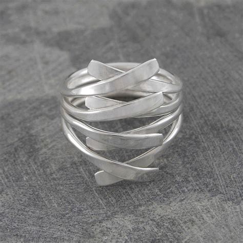 Chunky Sterling Silver Embrace Contemporary Ring By Otis Jaxon Silver