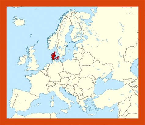 Location Map Of Denmark Maps Of Denmark Maps Of Europe Gif Map