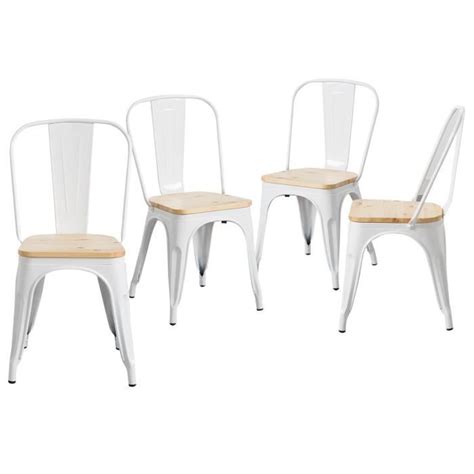 Lot Chaises Industrielles Fortes Avec Assise En Bois X X Cm