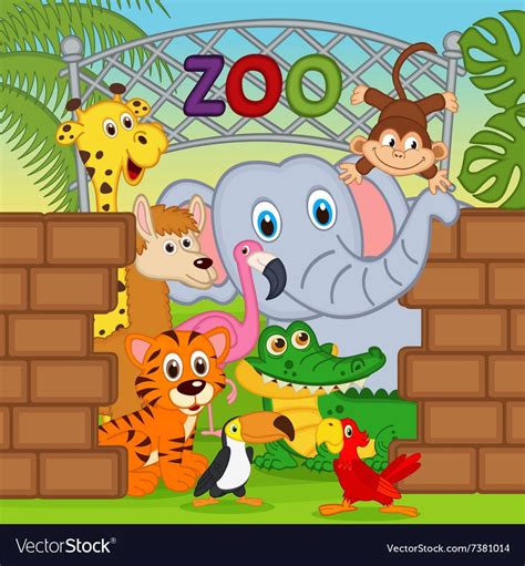 Animals At The Zoo Vector Illustration Eps Download A Free Preview