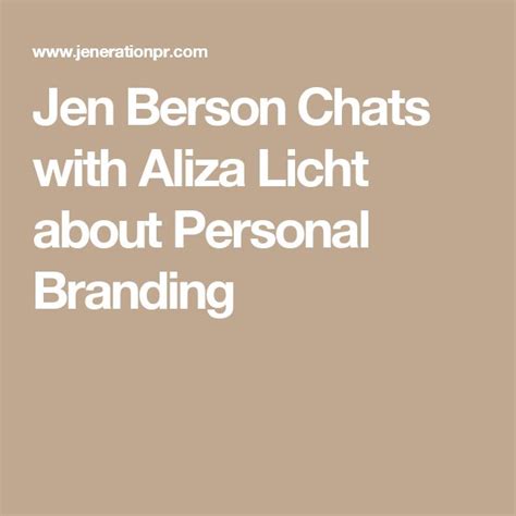 Pr Goddess Aliza Licht Sits Down With Jen Berson To Reveal Her Secret
