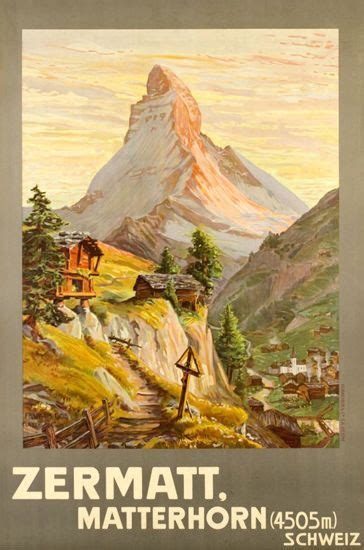 Zermatt Matterhorn Schweiz Switzerland 1904 Mad Men Art The 1891 1970 Vintage Advertisement