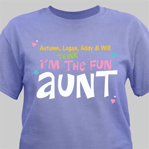 Personalized Fun Aunt T Shirt Aunt T Shirts Aunt Ts Niece And Nephew