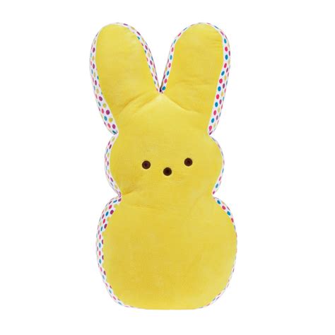 Peeps Embellished Bunny Plush Toy Yellow 17 Inches