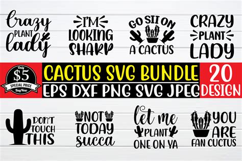 Cactus Svg Bundle Bundle · Creative Fabrica