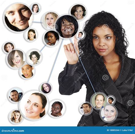 Social Network of African American Businesswoman Stock Photo - Image of