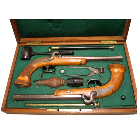 Exceptional French Dueling Pistols At Stdibs