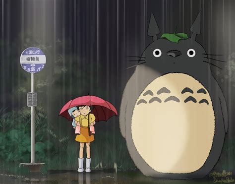 Totoro Bus Stop An Art Print By Seraphyne Studio Inprnt