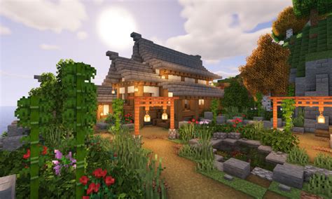 Minecraft How To Build A Large Japanese House Minecraft Build Tutorial BlueNerd