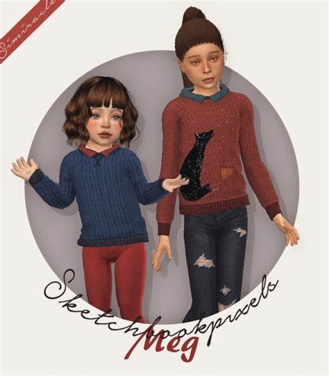 Sketchbookpixels Meg 3t4 Collared Sweater For Kids And Toddlers At