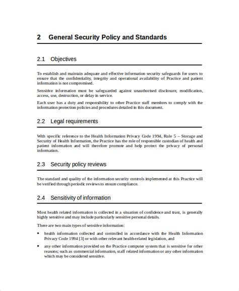 Cyber Security Sop Template
